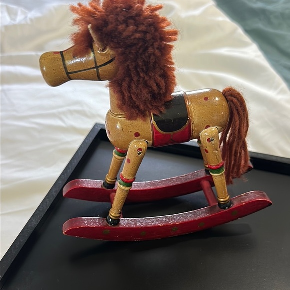 Vintage Wooden Rocking Horse Figurine - Picture 5 of 5
